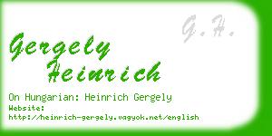 gergely heinrich business card